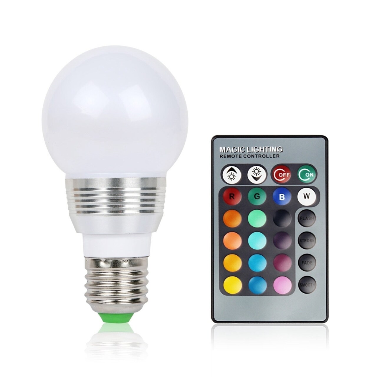 SKUSHOPS 16 Colors Change LED Bulbs E27 3W RGB Dimmable Mood Lighting Lamp IR Remote Control